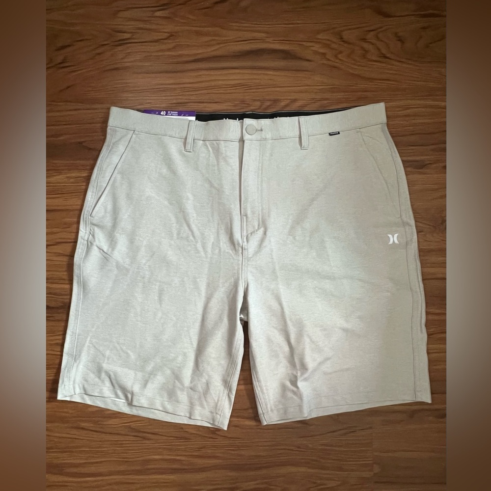NWT Hurley Men’s Hybrid Walk Shorts Tan Water Repel 4 Way Stretch Sz 40
